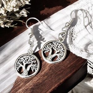 5 For $25💫Silver Tree of Life Dangles Earrings